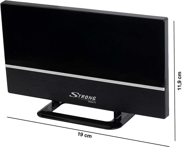 Grote foto strong srt 30 dvb t2 binnen antenne met voeding en kabel telecommunicatie satellietontvangers