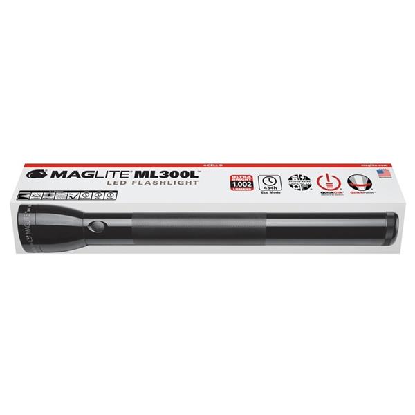 Grote foto maglite 4xd cell led ml300l s4015 staaf zaklamp zwart excl. batterijen 1002 lumen huis en inrichting overige