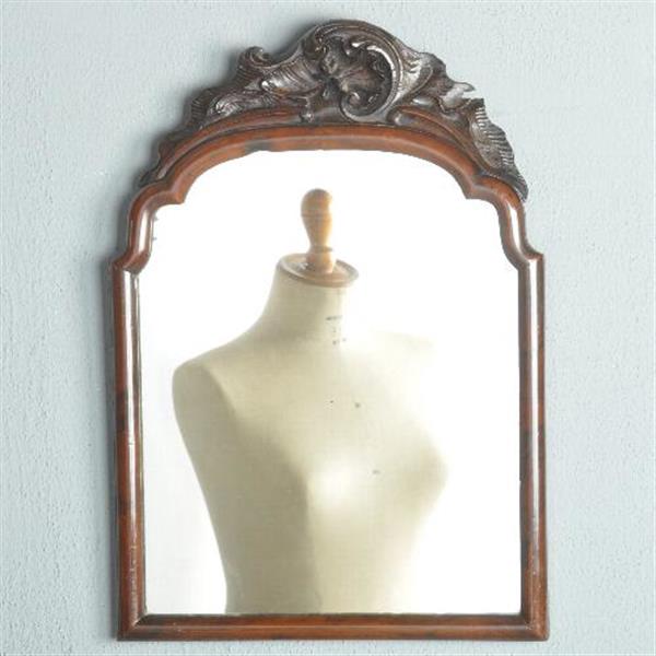 Grote foto antieke spiegels kleine mahonie soester spiegel ca. 1820 met afneembaar kroontje no.521403 antiek en kunst spiegels