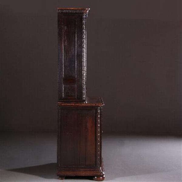 Grote foto antieke kast franse armoire a deux corps in donker gepatineerd eiken ca. 1850 no.651514 antiek en kunst stoelen en banken