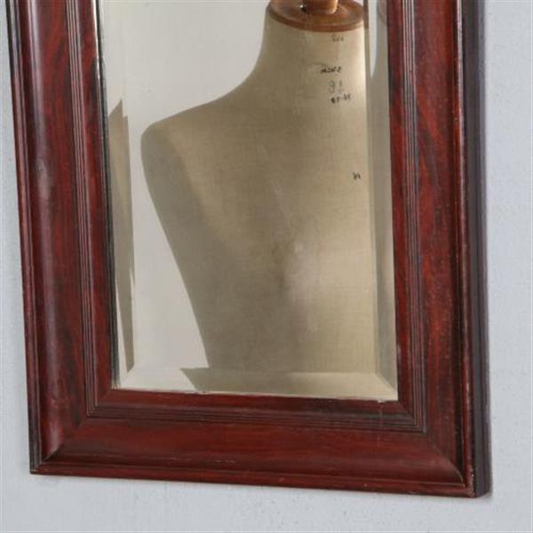 Grote foto antieke spiegel rechthoekige mahonie spiegel ca. 1890 met facet geslepen spiegel no.652659 antiek en kunst spiegels