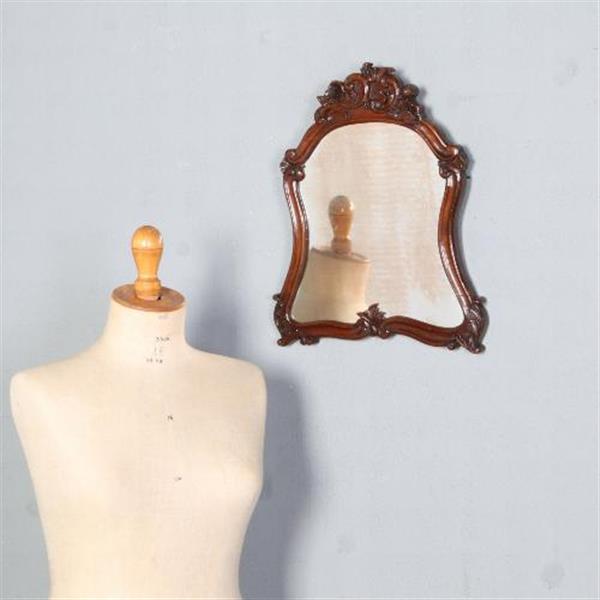 Grote foto antieke spiegel klein biedermeier spiegeltje met verweerd glas ca. 1830 no.200260 antiek en kunst spiegels