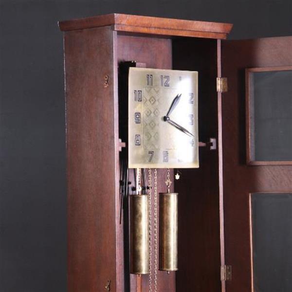 Grote foto antiek varia staand horloge art deco ca. 1910 vierkante wijzerplaat en slinger met garantie no.6 antiek en kunst overige in antiek gebruiksvoorwerpen