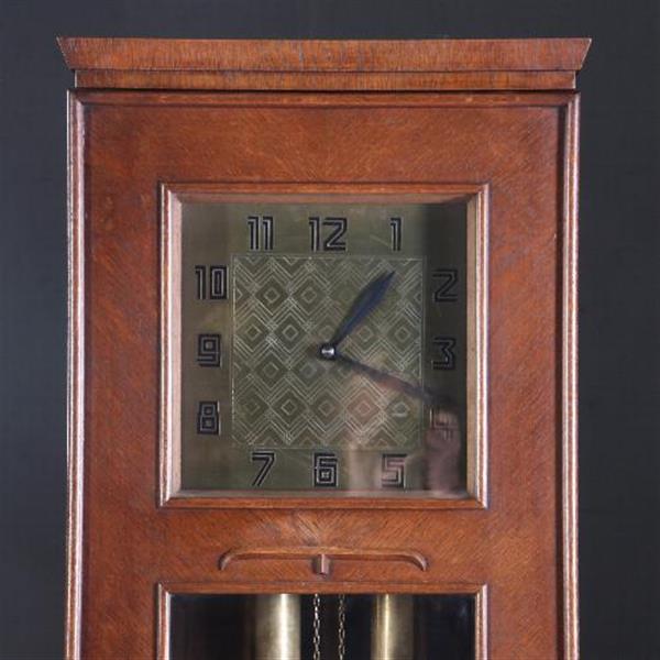 Grote foto antiek varia staand horloge art deco ca. 1910 vierkante wijzerplaat en slinger met garantie no.6 antiek en kunst overige in antiek gebruiksvoorwerpen