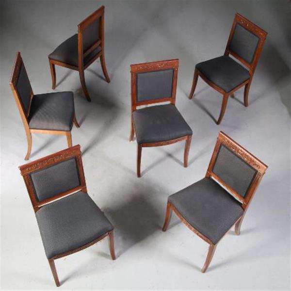 Grote foto antieke stoelen stel van 6 louis philipe stoelen ca. 1835 mahonie incl stoffering naar wens no. antiek en kunst stoelen en banken
