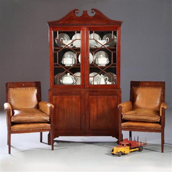 Grote foto antieke fauteuils stel van 2 art deco 1900 zetels geheel gerestaureerd nieuw hand gepatineerd lee antiek en kunst stoelen en banken