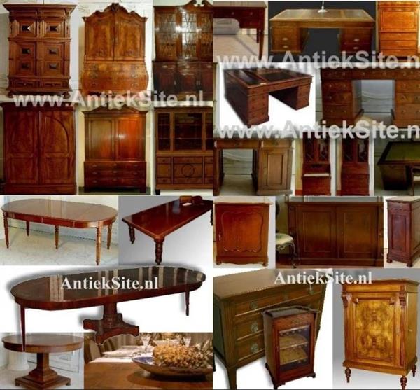 Grote foto antieke kasten zeer fijne mahoniehouten vitrinekast of winkelvitrine ca 1910 841295 antiek en kunst stoelen en banken