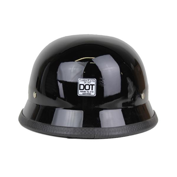 Grote foto duitse helm glans zwart outlet motoren kleding