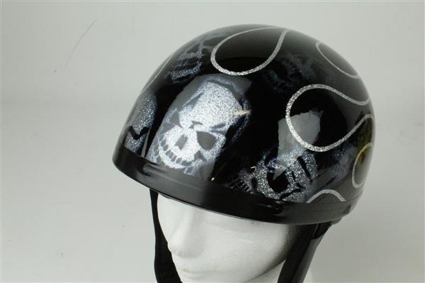 Grote foto skull glitter pothelm outlet motoren kleding