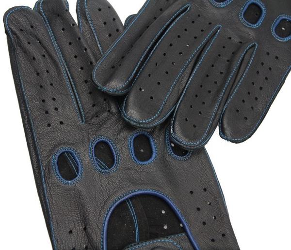 Grote foto swift racing leren handschoenen zwart blauw motoren kleding