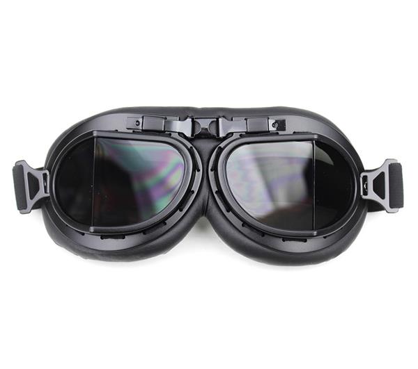 Grote foto crg zwarte pilotenbril glaskleur donker smoke motoren kleding