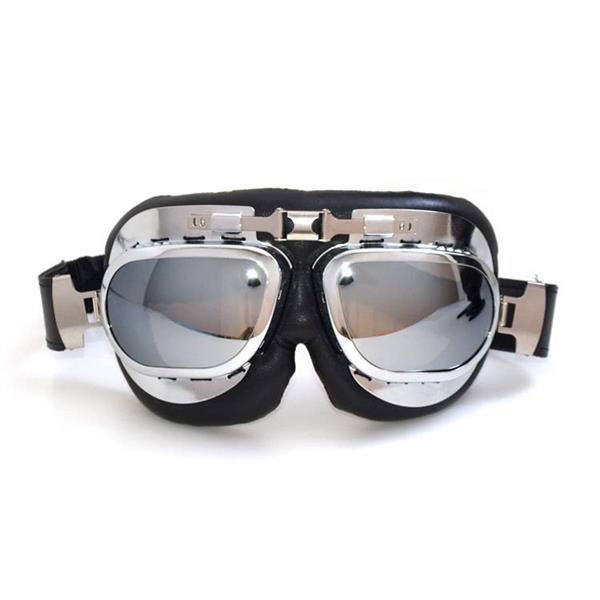 Grote foto crg raf chrome motorbril glaskleur helder motoren kleding