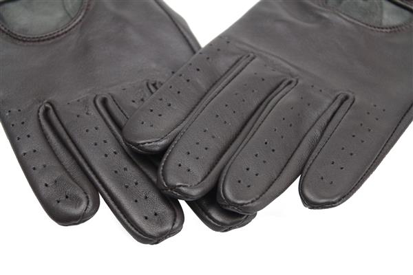 Grote foto swift retro racing leren handschoenen donkerbruin motoren kleding