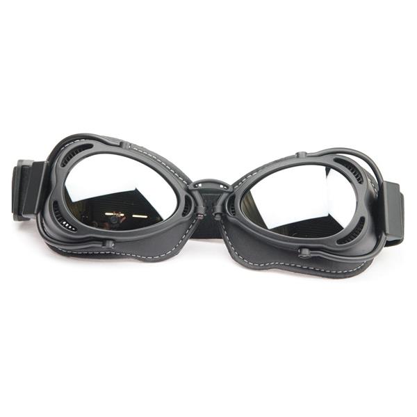 Grote foto crg radical motorbril mat zwart glaskleur helder motoren kleding