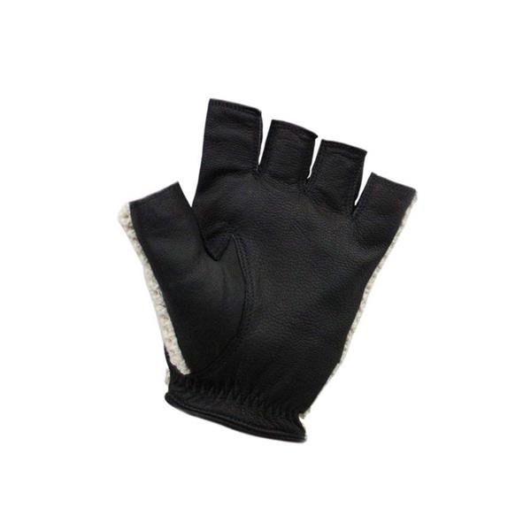 Grote foto swift vintage vingerloze crochet leren handschoenen zwart motoren kleding