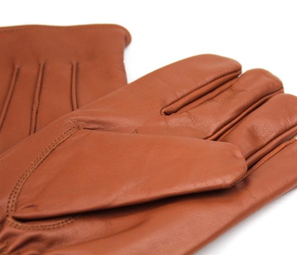 Grote foto swift classic fleece lined nappa bruin leren handschoenen motoren kleding