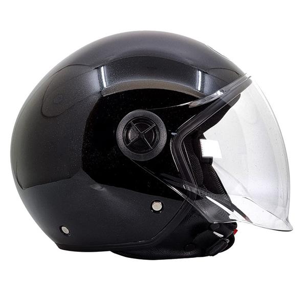 Grote foto bhr 832 minimal vespa helm glans zwart motoren kleding