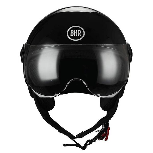 Grote foto bhr 801 vespa helm zwart motoren kleding