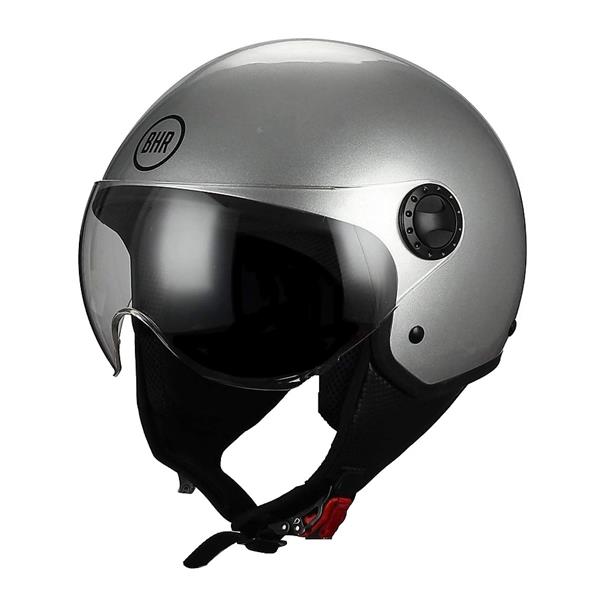 Grote foto bhr 801 vespa helm zilver motoren kleding