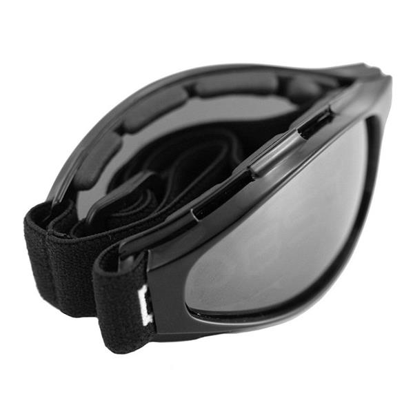 Grote foto bobster crossfire mat zwarte verstelbare motorbril smoke motoren kleding