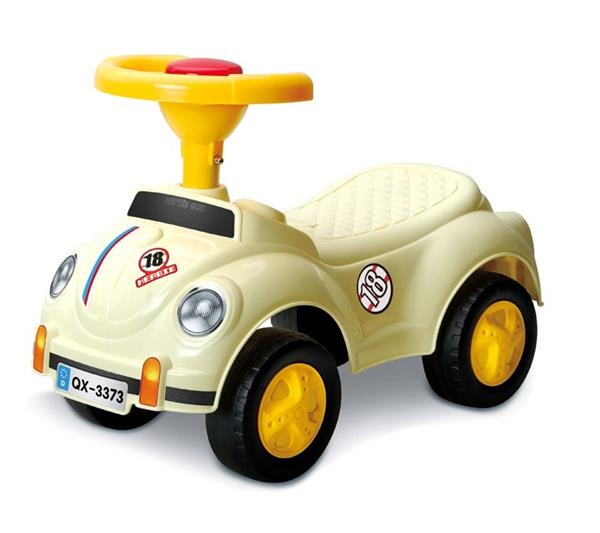 Grote foto loopauto de schattige kever ride on cute beetle creme kinderen en baby los speelgoed