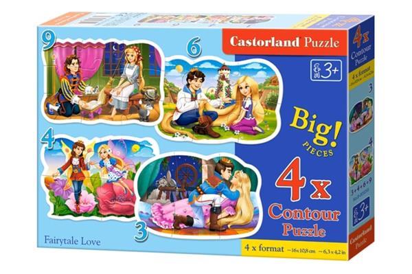 Grote foto 4 delige puzzel set sprookjesachtige liefde castorland b 005093 kinderen en baby puzzels