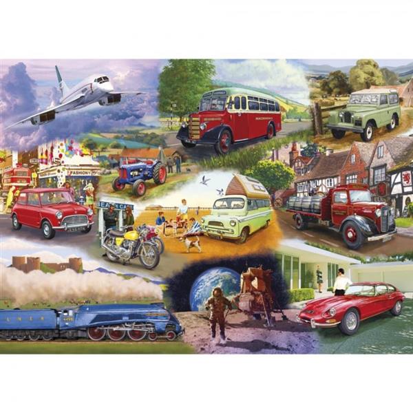 Grote foto iconic engines iconische transportmiddelen gibsons g6293 kinderen en baby puzzels