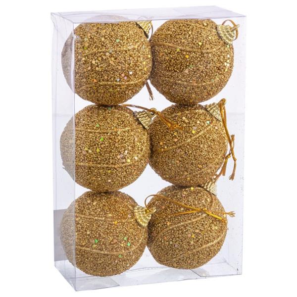 Grote foto kerstballen set 6 stuks goud 6 cm diversen overige diversen