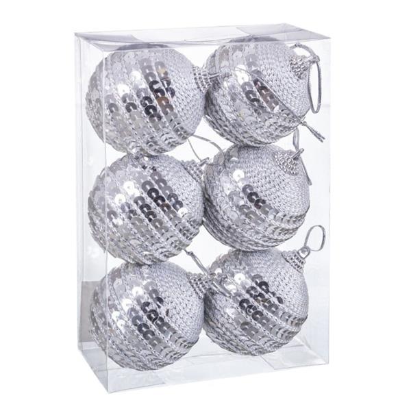 Grote foto kerstballen set 6 stuks zilver 6 cm diversen overige diversen