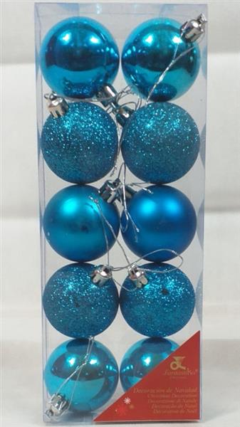 Grote foto kerstballen set 10 stuks blauw 5cm diversen overige diversen