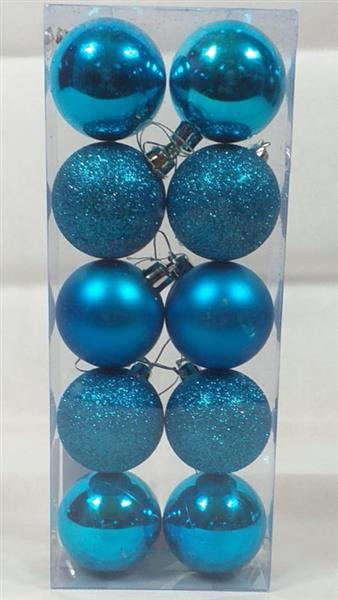 Grote foto kerstballen set 10 stuks blauw 5cm diversen overige diversen