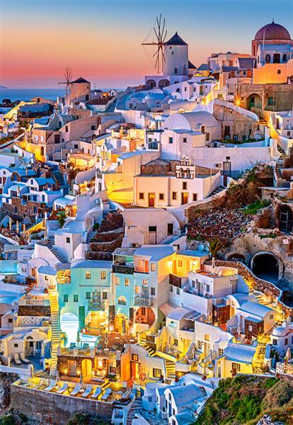 Grote foto santorini lights castorland c 103522 kinderen en baby puzzels