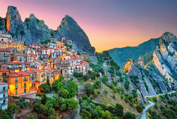 Grote foto sunrise over castelmezzano castorland c 151912 kinderen en baby puzzels