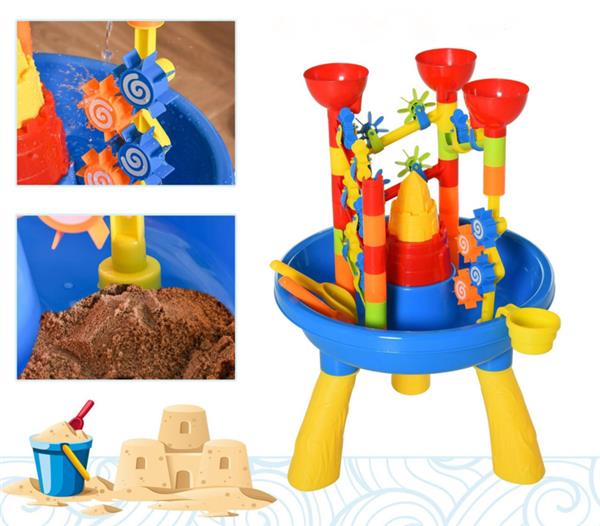Grote foto zand en watertafel 30 delig kinderen en baby los speelgoed