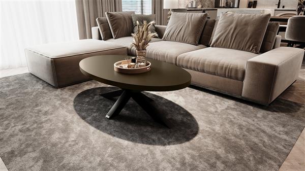 Grote foto salontafel met ovalen blad 110x60cm mdf mat huis en inrichting woningdecoratie