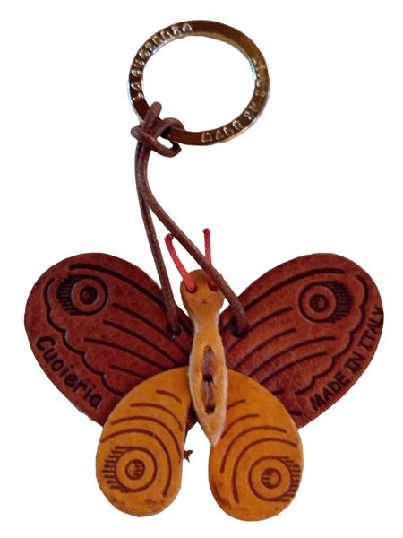 Grote foto leren sleutelhanger vlinder handgemaakt in itali verzamelen overige verzamelingen
