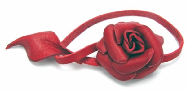 Grote foto handgemaakte italiaans leren armband roos kleding dames sieraden