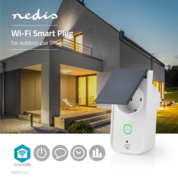 Grote foto wi fi smart stekker voor buiten spatwaterbestendig ip44 verbruiksmonitor schuko type f 16 verzamelen overige verzamelingen