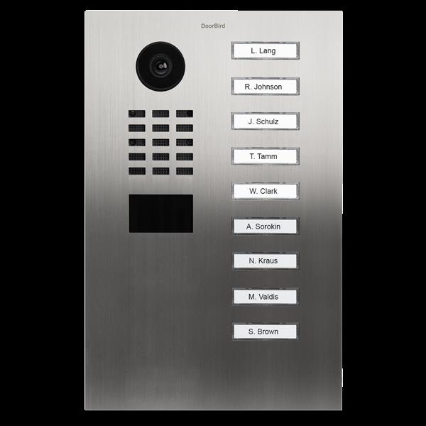 Grote foto doorbird ip intercom d2109v rvs 9 drukknoppen 9 drukknoppen audio tv en foto professionele video apparatuur