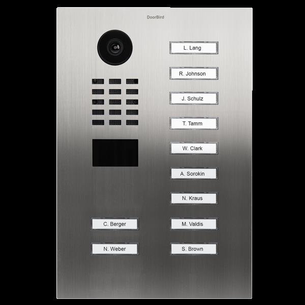 Grote foto doorbird ip intercom d2111v rvs 11 drukknoppen 11 drukknoppen audio tv en foto professionele video apparatuur