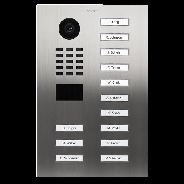 Grote foto doorbird ip intercom d2113v rvs 13 drukknoppen audio tv en foto professionele video apparatuur