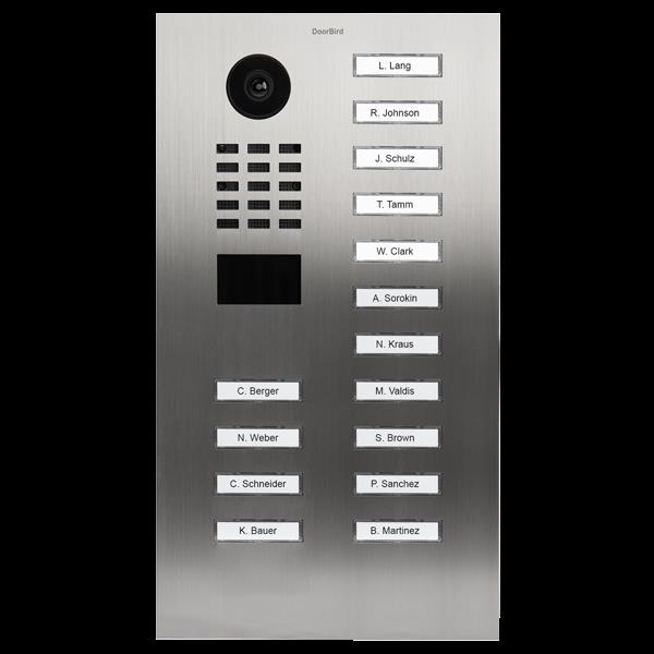 Grote foto doorbird ip intercom d2115v rvs 15 knoppen 15 drukknoppen audio tv en foto professionele video apparatuur