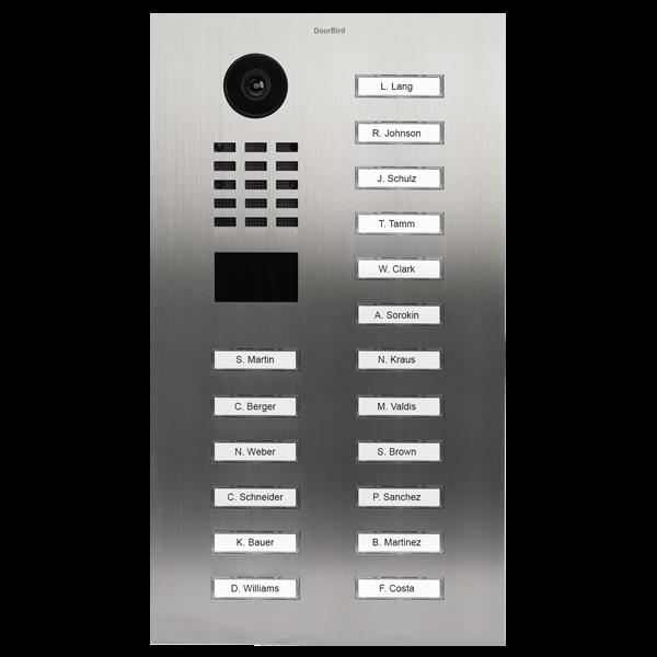 Grote foto doorbird ip intercom d2118v rvs 18 drukknoppen 18 drukknoppen audio tv en foto professionele video apparatuur