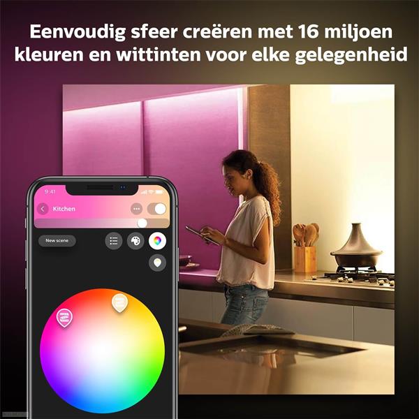 Grote foto philips hue lightstrip plus v4 white and color 1m uitbreiding verzamelen overige verzamelingen