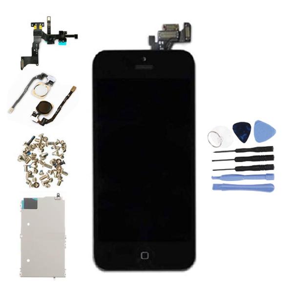 Grote foto iphone 5 voorgemonteerd scherm touchscreen lcd onderdelen aaa kwaliteit zwart gereedschap telecommunicatie toebehoren en onderdelen