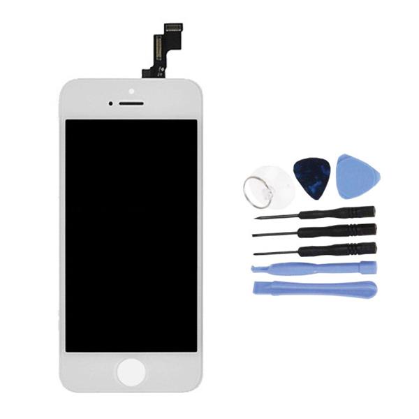 Grote foto iphone 5s scherm touchscreen lcd onderdelen aa kwaliteit wit gereedschap telecommunicatie toebehoren en onderdelen