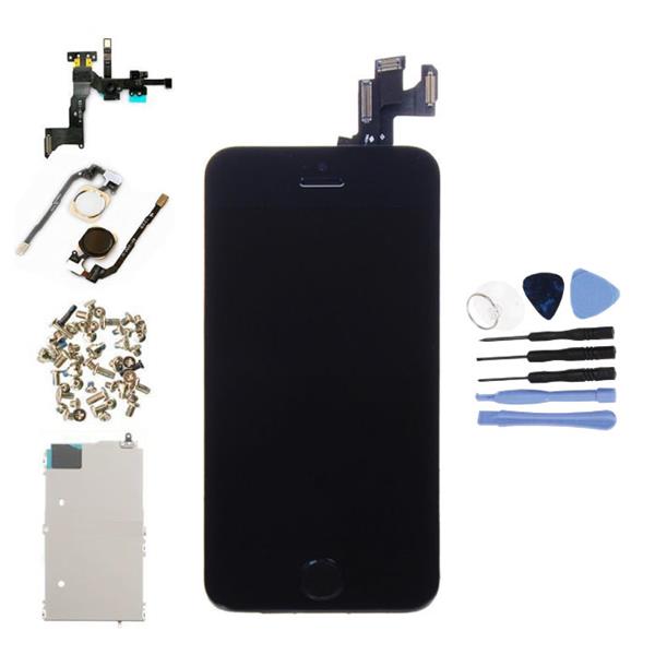 Grote foto iphone 5s voorgemonteerd scherm touchscreen lcd onderdelen a kwaliteit zwart gereedschap telecommunicatie toebehoren en onderdelen