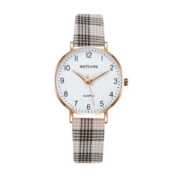Grote foto minimalistisch horloge voor dames modieus kwarts uurwerk vrouwen lichtgevend leer bandje zwart bei kleding dames horloges
