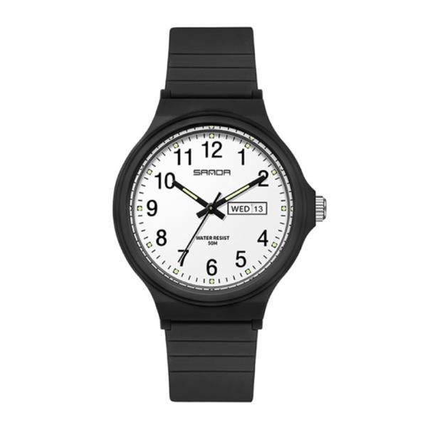 Grote foto minimalist horloge voor dames waterdicht glow in the dark uurwerk zwart wit kleding dames horloges