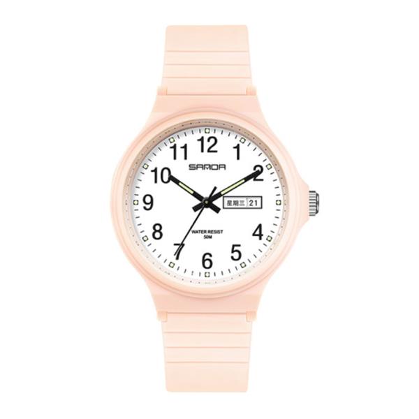 Grote foto minimalist horloge voor dames waterdicht glow in the dark uurwerk lichtroze kleding dames horloges